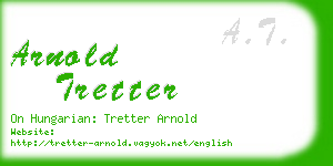 arnold tretter business card
